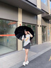 香緹彤德國高端雨傘加大號加固加厚男女折疊遮陽防曬全自動晴雨兩用黑膠 金珠版【T3分叉加強傘架+三龍骨抗風】耀夜黑 晴雨 曬單實拍圖