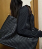 Chiecu Kscbn輕奢包包女款托特單肩包女大容量編織包生日禮物 氣質(zhì)黑【送老婆送女友送媽媽】 精美禮盒裝 曬單實(shí)拍圖