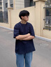 WASSUP HERMU夏季寬松短袖t恤男潮重磅休閑百搭新款男士純色上衣服 白色 XL（建議140-160斤） 曬單實(shí)拍圖