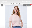 PORTSPURE寶姿PORTSPURE女裝2025夏季新品可露麗淡人甜點(diǎn)刺繡圓領(lǐng)短袖T恤 PEACH PARFAIT XS 34 曬單實(shí)拍圖