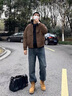VETECOCOFF高端牛仔褲男春秋夏季潮流美式復(fù)古直筒男褲寬松闊腿高級(jí)感長(zhǎng)褲子 懷舊色 XL （建議120-140斤） 曬單實(shí)拍圖