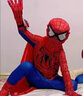 DISNEY迪士尼兒童蜘蛛俠緊身衣英雄歸來(lái)凡連體衣服男童服裝幼兒園 蜘蛛俠 頭套 110 110cm 曬單實(shí)拍圖