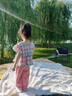 G.DUCKKIDS小黃鴨童裝兒童衣服女童套裝夏季2025新款女孩碎花飛袖兩件套 格子飛袖山本褲套裝 120 建議身高105-115cm 4-5周歲 曬單實(shí)拍圖