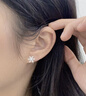 締晶一周耳夾無耳洞耳環(huán)女2025年新款高級感輕奢生日禮物女生送女朋友 TY597一路有你925銀耳夾套裝 曬單實拍圖