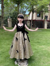 思妙星女童禮服輕奢小眾高端鋼琴演奏小提琴主持人管樂(lè)團(tuán)合唱指揮演出服 夜影蝶舞 140 曬單實(shí)拍圖