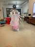 旗鉑漢服女童春秋新款兒童古風(fēng)超仙連衣裙 初桃（不帶流蘇配飾） 130 曬單實(shí)拍圖