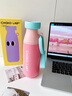 chakolab和序雙飲保溫吸管杯大容量學(xué)生運動(dòng)水杯便攜外帶杯子辦公牛奶瓶 甘露桃桃+編制提手 曬單實(shí)拍圖