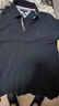 TOMMY HILFIGER【輕柔感】25夏季男裝鑲邊袖口多色短袖/珠地棉撞色翻領(lǐng)POLO 【撞色領(lǐng)口】深藍(lán)色FAP (合身版) M (推薦：135-150斤) 曬單實(shí)拍圖
