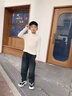 G.DUCKKIDS兒童裝男童加絨褲子款2024冬裝新款加厚牛仔男孩中大童潮 藍(lán)色 130cm 曬單實(shí)拍圖