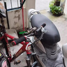 BIKEBROS自行車把套山地車海綿減震把套騎行裝備把套海綿把套 黑紅色 曬單實(shí)拍圖
