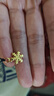 行金銀中黃金雪花吊墜女 新款足金999吊墜24K純金節(jié)日送女友送老婆 雪花吊墜（克重多退少補(bǔ)） 約0.5g 曬單實(shí)拍圖