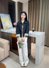 茵曼拼接條紋原色短牛仔外套2025秋女裝新款復(fù)古上衣 深牛仔藍(lán) S 曬單實(shí)拍圖