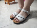 金日滿新款女式?jīng)鲂Ｆぼ浀装俅顩鲂欣夏陭寢寷鐾?米白色 39 （腳寬拍大一碼） 曬單實(shí)拍圖