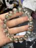 石玥珠寶精品11-12mm天然綠幽靈手串本命年轉運珠手鏈男女士款 水晶瑪瑙 曬單實(shí)拍圖