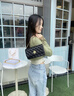Chiecu Kscbn CK輕奢包包女包單肩包斜挎包女士鏈條菱格小方包情人節(jié)生日禮物 黑色【送老婆送女友】 曬單實拍圖
