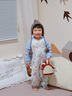 威爾貝魯（WELLBER）恒溫睡袋嬰幼兒1-3歲竹棉睡衣秋冬兒童寶寶防踢被子薄夾棉 夢境L 曬單實(shí)拍圖