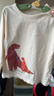 優(yōu)衣庫嬰幼兒寶寶圓領(lǐng)T恤/長(cháng)袖恐龍印花圖案25秋冬新款479658 01 乳白色 90 曬單實(shí)拍圖