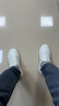 七匹狼（SEPTWOLVES）男鞋壓花板鞋時尚休閑鞋松緊潮流鞋子男W8343760837 白色 42  曬單實拍圖