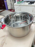 美廚（maxcook）湯鍋 304不銹鋼湯鍋湯煲24cm 加厚復合底 電磁爐通用MCT8244 曬單實拍圖