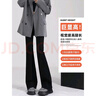婧麒（JOYNCLEON）孕婦褲子春秋款外穿微喇叭褲2025新款秋冬不勒肚子長(cháng)褲孕婦裝 黑色--褲長(cháng)92cm M 曬單實(shí)拍圖