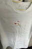 斐樂（FILA）官方女子短袖T恤夏季時尚運動兔子刺繡圓領(lǐng)女裝絲柔棉套頭衫 標(biāo)準(zhǔn)白-WT 165/84A/M 曬單實拍圖