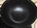 臻三環(huán)厚底薄邊生鐵鍋老式鐵鍋鑄鐵雙耳燉鍋不易粘鍋炒菜鍋無(wú)涂層34cm 曬單實(shí)拍圖