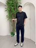 勁霸男裝（K-Boxing）【抗皺】秋冬時(shí)尚商務(wù)直筒休閑褲NQXN3693 深蘭 34 曬單實(shí)拍圖