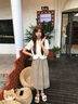 卓詩(shī)尼厚底涼鞋女2025年夏季新款百搭蝴蝶結仙女風(fēng)配裙子羅馬兩穿沙灘鞋 米白色 37 曬單實(shí)拍圖