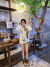 百麗弋沅露腳趾人字涼靴女2025流蘇時尚坡跟內(nèi)增高夾趾羅馬夏日西米亞涼鞋 深棕色 38 曬單實拍圖