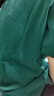 梵花秀（fanhuaxiu）喜婆婆婚禮服氣質(zhì)新款媽媽裝套裝洋氣雪紡衫中老年女裝短袖兩件套 綠色 單上衣 2XL 建議穿120-130斤 曬單實拍圖