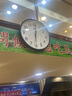 康巴絲（Compas）掛鐘客廳 簡(jiǎn)約靜音客廳石英鐘表掛墻時(shí)鐘 c2866 黑色 30.5cm直徑 曬單實(shí)拍圖