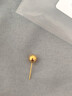 中國(guó)黃金（CHINA GOLD）黃金耳釘小豆豆女足金圓珠耳環(huán)耳飾養(yǎng)耳洞情人節(jié)禮物送女友老婆 黃金耳釘【一對(duì)】約2g 曬單實(shí)拍圖
