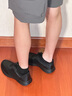 貴之步休閑皮鞋男夏季透氣男士真皮商務(wù)鞋舒適軟底松緊帶鞋子男 黑色[透氣款] G508 42 [皮鞋碼] 曬單實拍圖