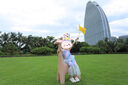 迪士尼（Disney）童裝女童泳衣分體美人魚(yú)泳裝兒童游泳衣海邊度假沙灘服女孩泡溫泉 泳衣包含泳帽+頭飾 110 建議4~5歲（100-110cm） 曬單實(shí)拍圖