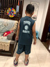 G.DUCKKIDS男童籃球服速干薄款無(wú)袖套裝夏季背心兒童男孩夏裝大童運(yùn)動(dòng)球衣潮 藍(lán)色新 背心套裝 160 建議14-15歲 (建議身高150 曬單實(shí)拍圖