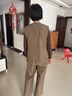 啄木鳥(niǎo)中年媽媽秋裝套裝洋氣中老年女春秋馬甲貴夫人秋季上衣三件套品牌 卡其色【三件套】 2XL 【建議105-120斤】 曬單實(shí)拍圖