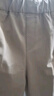 茵曼（INMAN）薄款通勤直筒褲2025春秋季女裝新款松緊腰寬松顯瘦松弛感長褲 深卡其 S 曬單實拍圖