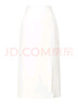 顏域直筒開(kāi)叉半身裙女2025夏季中長(cháng)款薄款百搭高級感裙子 白色  XL  曬單實(shí)拍圖
