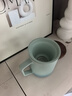 叁旬（sanxun） 知行陶瓷泡茶馬克杯帶蓋過濾水杯女男辦公室茶水分離杯子定制 知行馬克杯【湖蘭釉】 曬單實拍圖