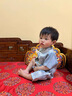 G.DUCKKIDS小黃鴨新生嬰兒衣服夏季周歲禮服男寶寶滿月百天宴服中國風連體衣 中國龍藍色 66cm 尺碼0-3個月6斤-12斤 曬單實拍圖