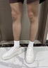 百麗時(shí)尚百搭小白鞋男2025新款秋季商場(chǎng)同款套腳休閑板鞋8UG01CM5 白色/杏色 42 (260mm) 曬單實(shí)拍圖