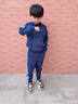 G.DUCKKIDS童裝男童春秋套裝運動裝兒童衣服男大童秋冬季織帶外套褲子兩件套 8038藏青色【春秋款】 140 尺碼9~10歲【130-140cm】cm 曬單實拍圖