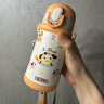 膳魔師（THERMOS）兒童吸管保溫杯小黃鴨帶杯繩316L不銹鋼學(xué)生杯抑菌幼兒園上學(xué)TCKB 曬單實(shí)拍圖