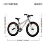 Nabiis那貝斯兒童自行車(chē)6-10-12歲鋁合金城市超輕青少年學(xué)生單車(chē)20寸銀 曬單實(shí)拍圖