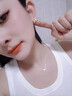 周大生禮品盒（周大生）H字母耳釘女貝殼輕奢高級感耳飾氣質(zhì)百搭新款耳環(huán)七夕禮物送女友 日韓輕奢貝殼字母H純銀耳釘 曬單實(shí)拍圖