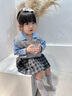 G.DUCKKIDS小黃鴨童裝女童套裝春秋季學(xué)院風(fēng)兒童秋裝女孩襯衫馬甲裙子三件套 灰色 130 尺碼7~8歲【120-130cm】cm 曬單實拍圖
