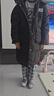 笛莎（DEESHA）童裝女童舒適保暖羽絨服2025冬季新款小女孩時尚中長款連帽羽絨服 黑色 160 曬單實拍圖