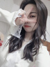 矜持范毛衣女法式氣質(zhì)蝴蝶結(jié)V領(lǐng)長衫女裝冬季減齡蕾絲拼接內(nèi)搭上衣 杏色 M 曬單實拍圖