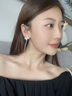 伊燦趙露思同款淡水仿珍珠耳環(huán)女2025新款爆款耳釘輕奢高級感氣質(zhì)耳飾 七顆淡水珍珠耳環(huán) 曬單實拍圖
