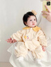 優(yōu)奇嬰兒衣服秋裝超萌可愛哈衣嬰幼兒寶寶連體衣洋氣爬服春秋季外出服 米黃 80cm 曬單實拍圖